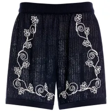 Шорты Maury в рубчик с вышивкой