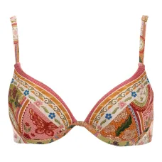 Топ бикини с завышенной талией и цветочным принтом