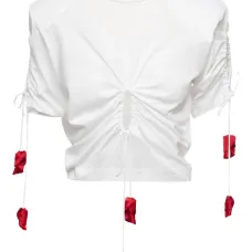 Топ с розой и завязками