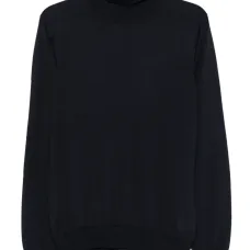 Шерстяной свитер с высоким воротником