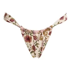 Плавки бикини с цветочным принтом и оборками