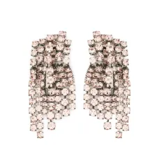 Серьга-капля с украшением из кристаллов