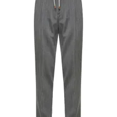 Брюки с плиссировкой и шнурком