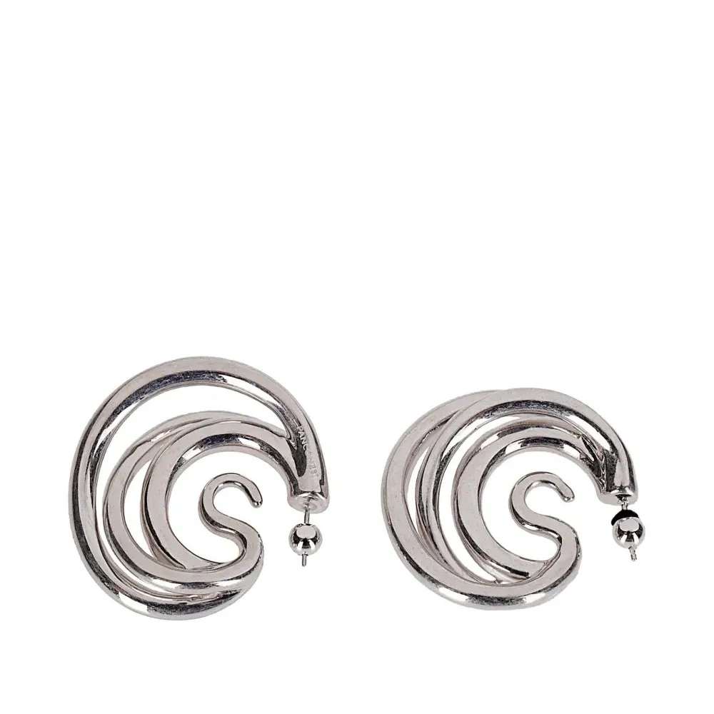 Серьги-триптих среднего размера