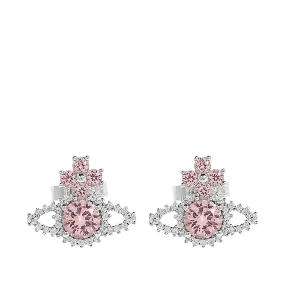 Серьги с кристаллами и орнаментом Orb