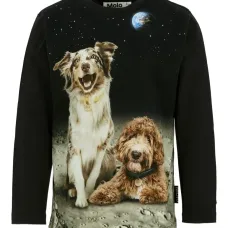 Футболка с длинными рукавами и принтом