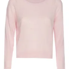 Свитер с круглым вырезом и длинными рукавами