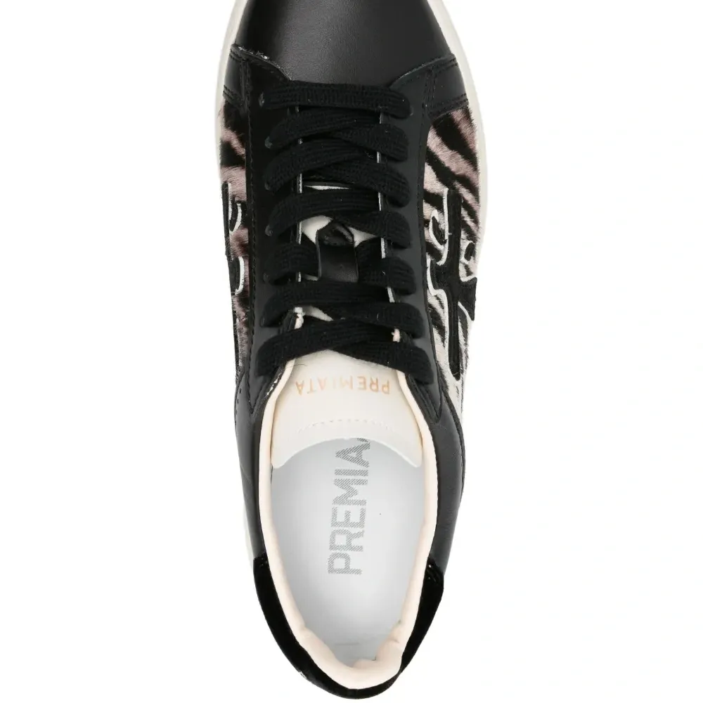 Кроссовки на платформе с принтом "зебра" Claudia