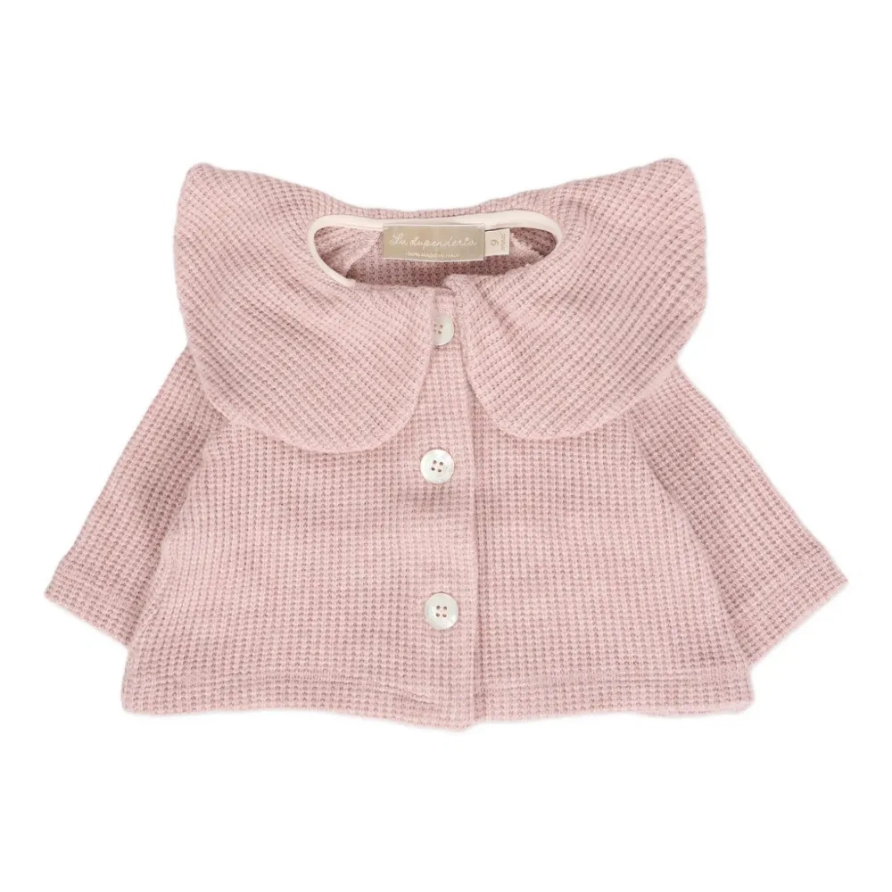 Кардиган с объемным воротником