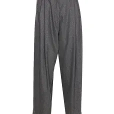 Шерстяные брюки строгого кроя со складками