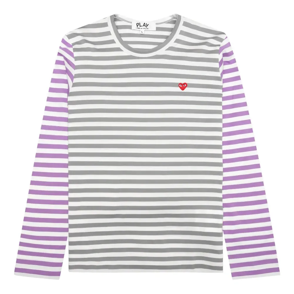 Полосатая футболка с длинными рукавами