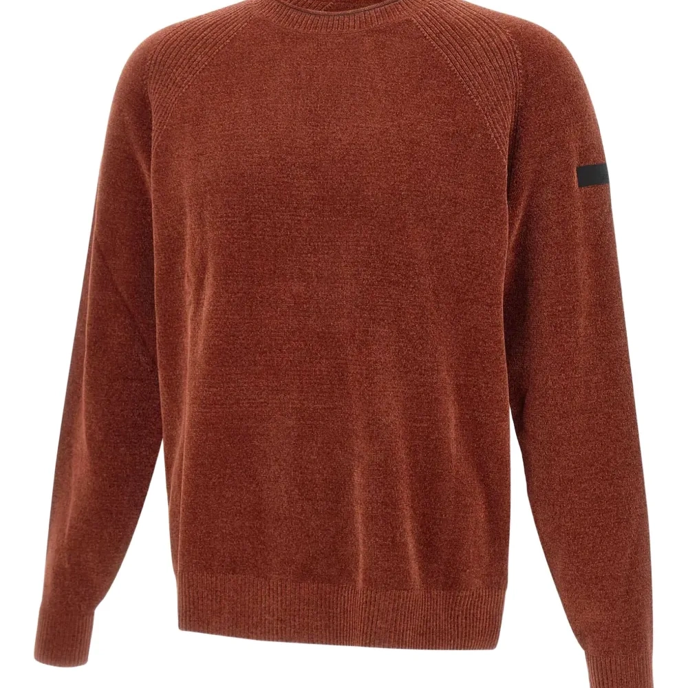 Свитер с круглым вырезом в рубчик