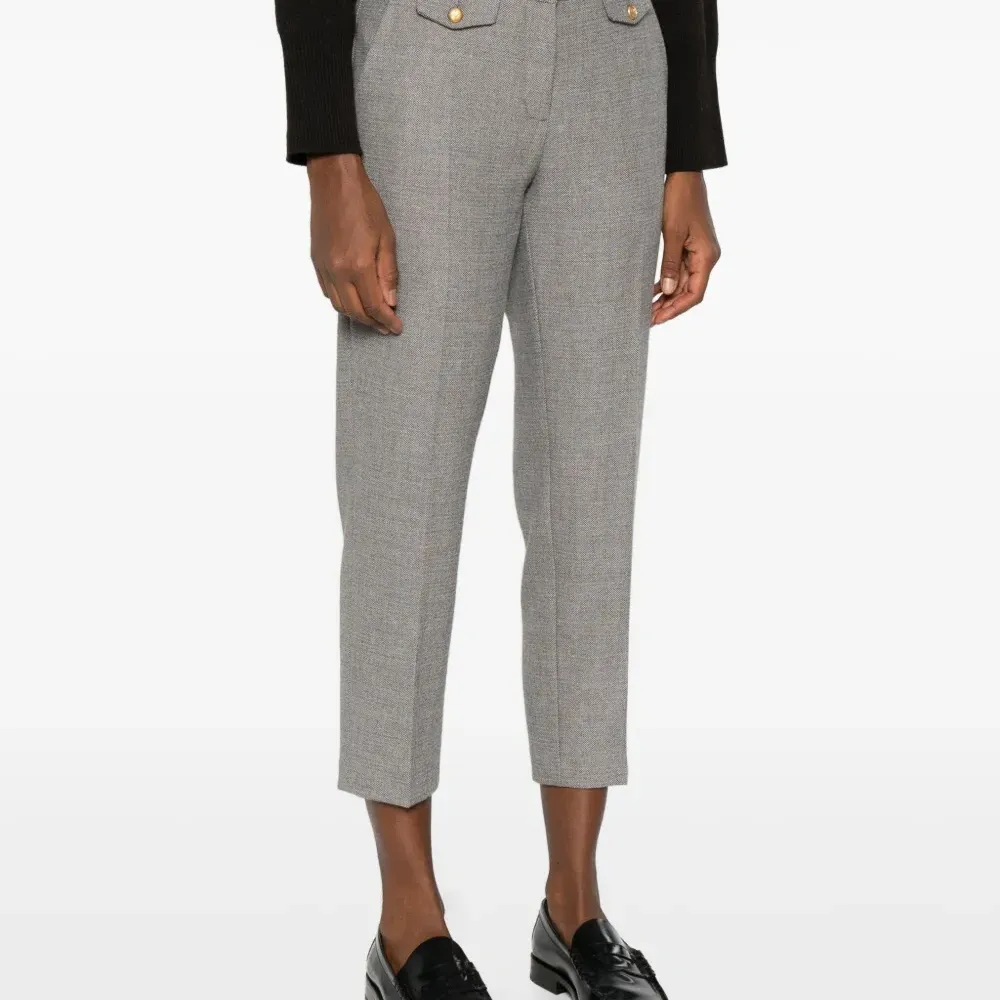 Брюки с узором в елочку