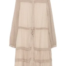 Ярусное платье в ломаную клетку