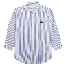Полосатая рубашка с логотипом