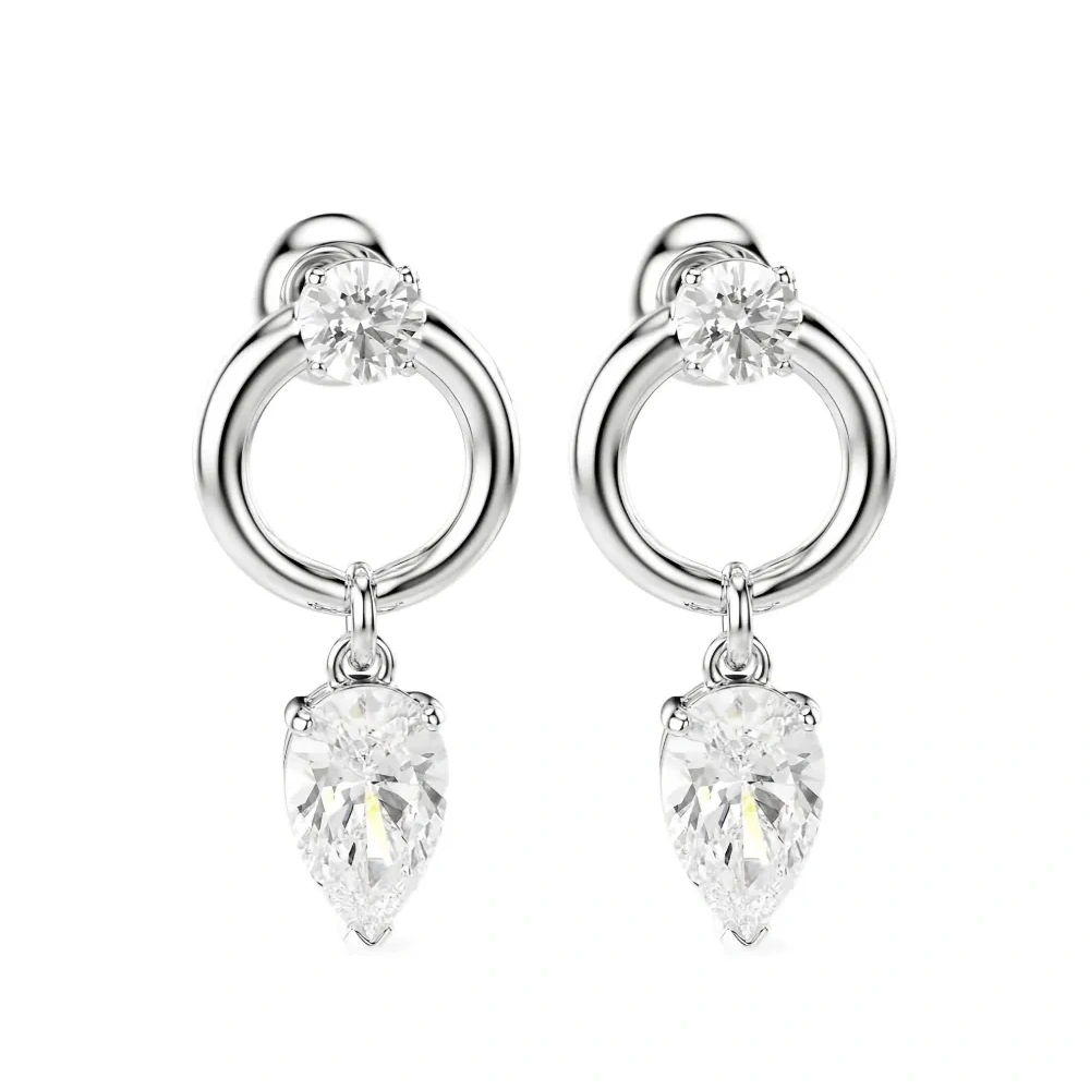 Серьги с цирконами