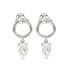 Серьги с цирконами Серьги с цирконами