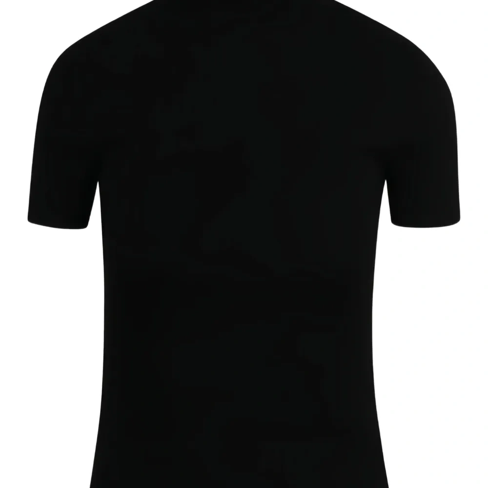 Топ с короткими рукавами и воротником-воронкой