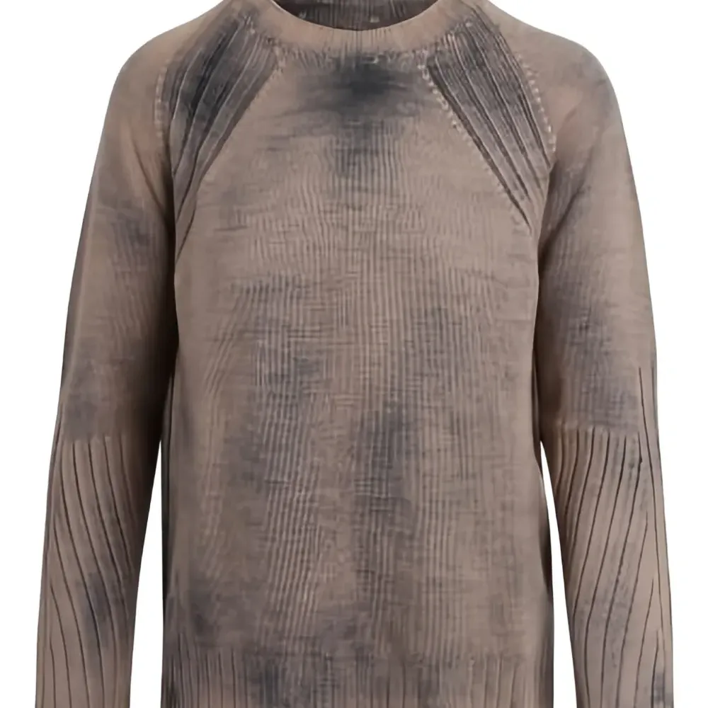 Свитер с ребристыми вставками