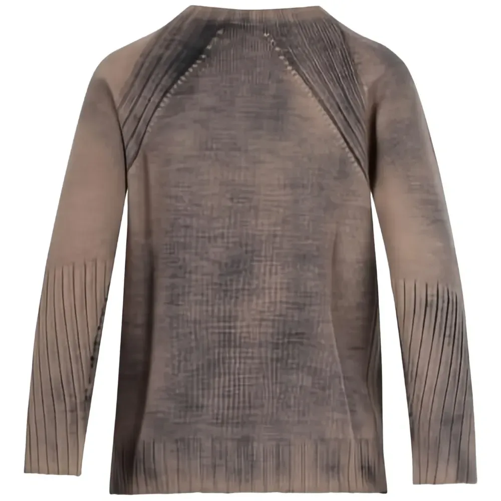 Свитер с ребристыми вставками