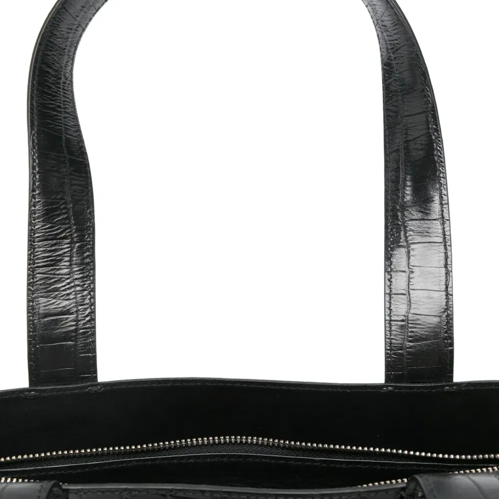 Плечевая сумка с тиснением под крокодила