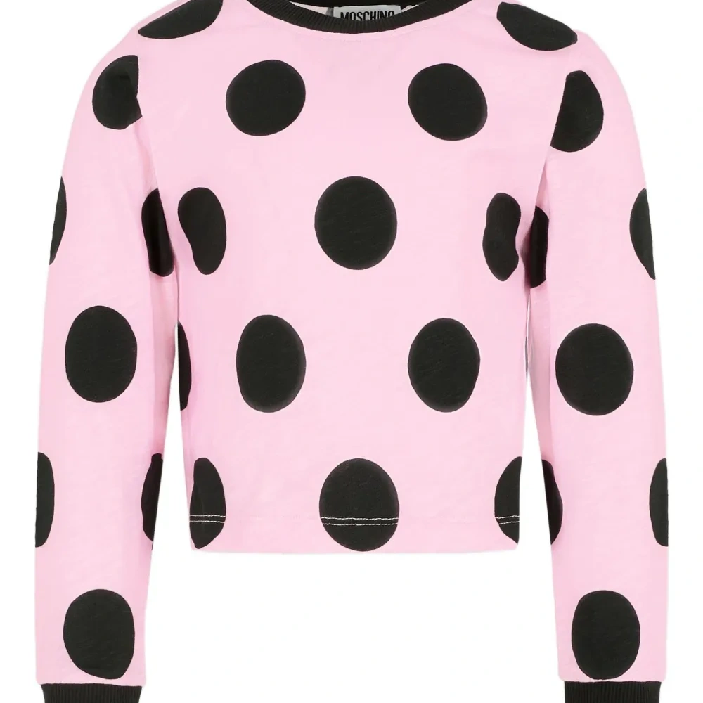 Топ в горох с длинными рукавами