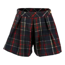 Шорты в клетку со складками