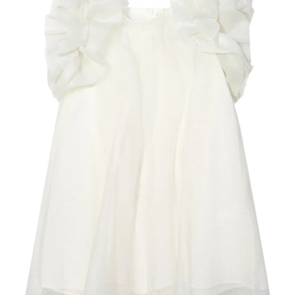 Платье с оборками и блестками