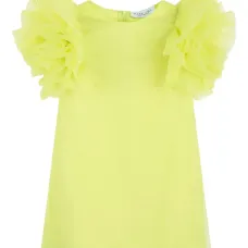 Платье с оборками на рукавах