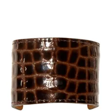 Заколка для волос из тиснённой кожи