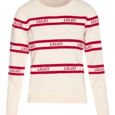 Полосатый свитер с логотипом