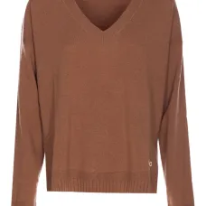 Топ с V-образным вырезом и вышитым логотипом