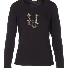 Топ с длинными рукавами и стразами