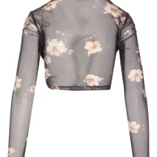 Сетчатый топ с цветочным принтом Сетчатый топ с цветочным принтом