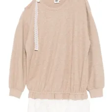 Трикотажное платье с длинными рукавами