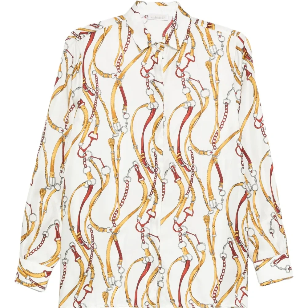 Рубашка с принтом в виде цепей