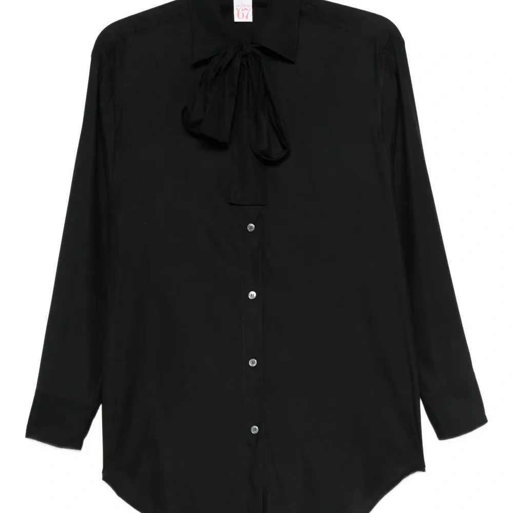 Шёлковая рубашка с бантом