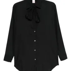 Шёлковая рубашка с бантом