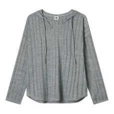 Топ в рубчик с капюшоном Топ в рубчик с капюшоном