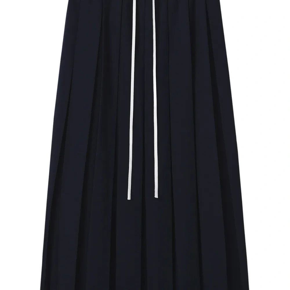 Юбка миди с кулиской и складками