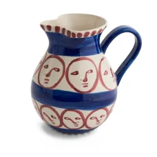 Полосатый кувшин с принтом лица La Pittura