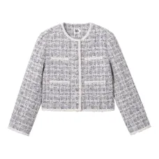 Твидовый жакет с бахромой Твидовый жакет с бахромой