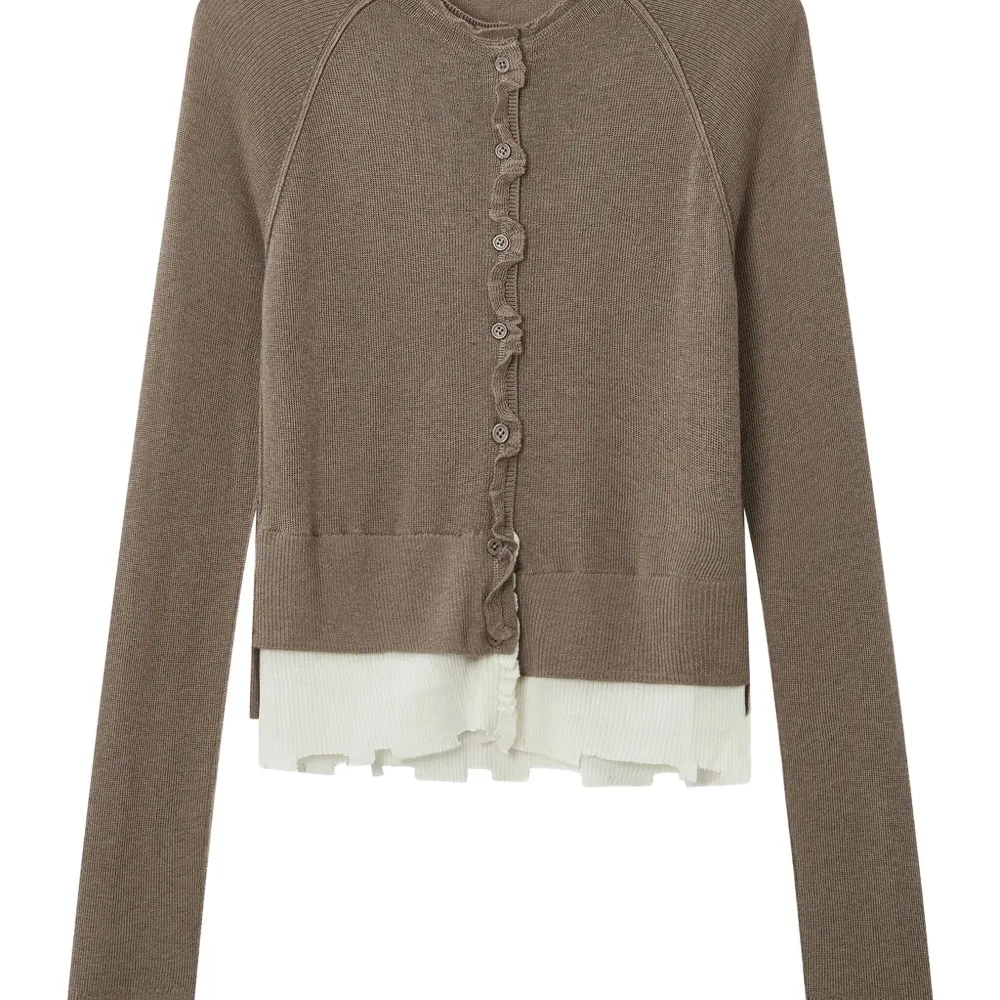 Кардиган с оборками