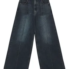 Широкие джинсы с вышивкой