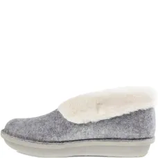 Босоножки на низком ходу с меховой отделкой