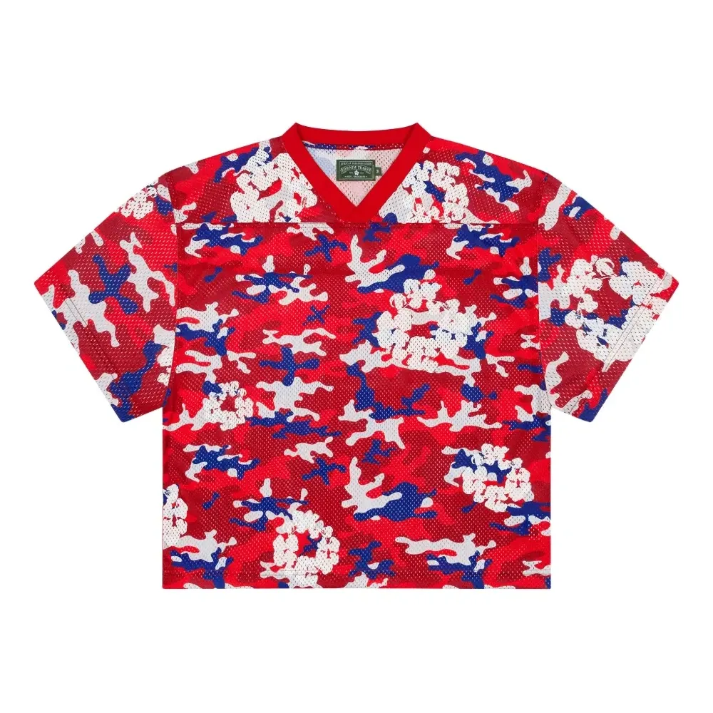 Сетчатая футболка с камуфляжным принтом