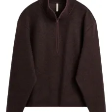 Шерстяной свитер с воротником на молнии Шерстяной свитер с воротником на молнии