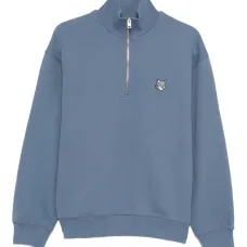 Свитшот на молнии наполовину с логотипом "Лисья голова"