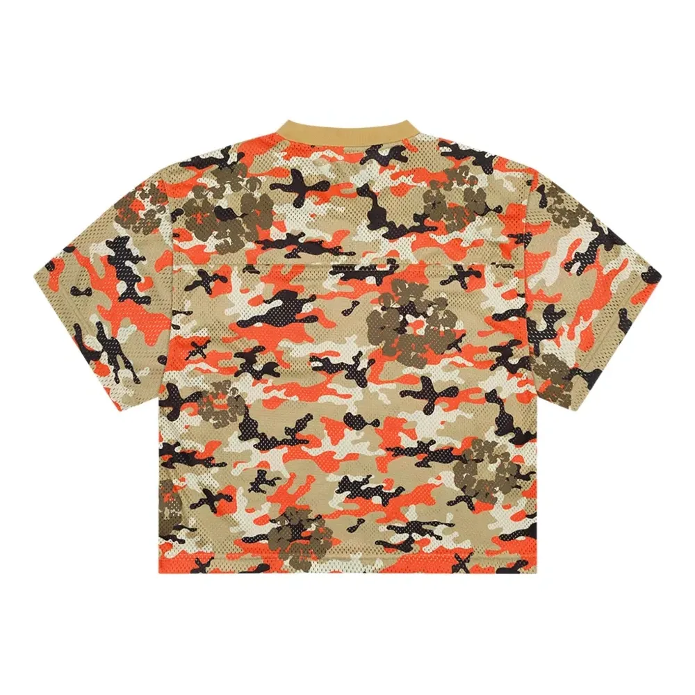 Сетчатая футболка с камуфляжным принтом