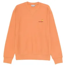 Свитшот с вышитым логотипом и круглым вырезом